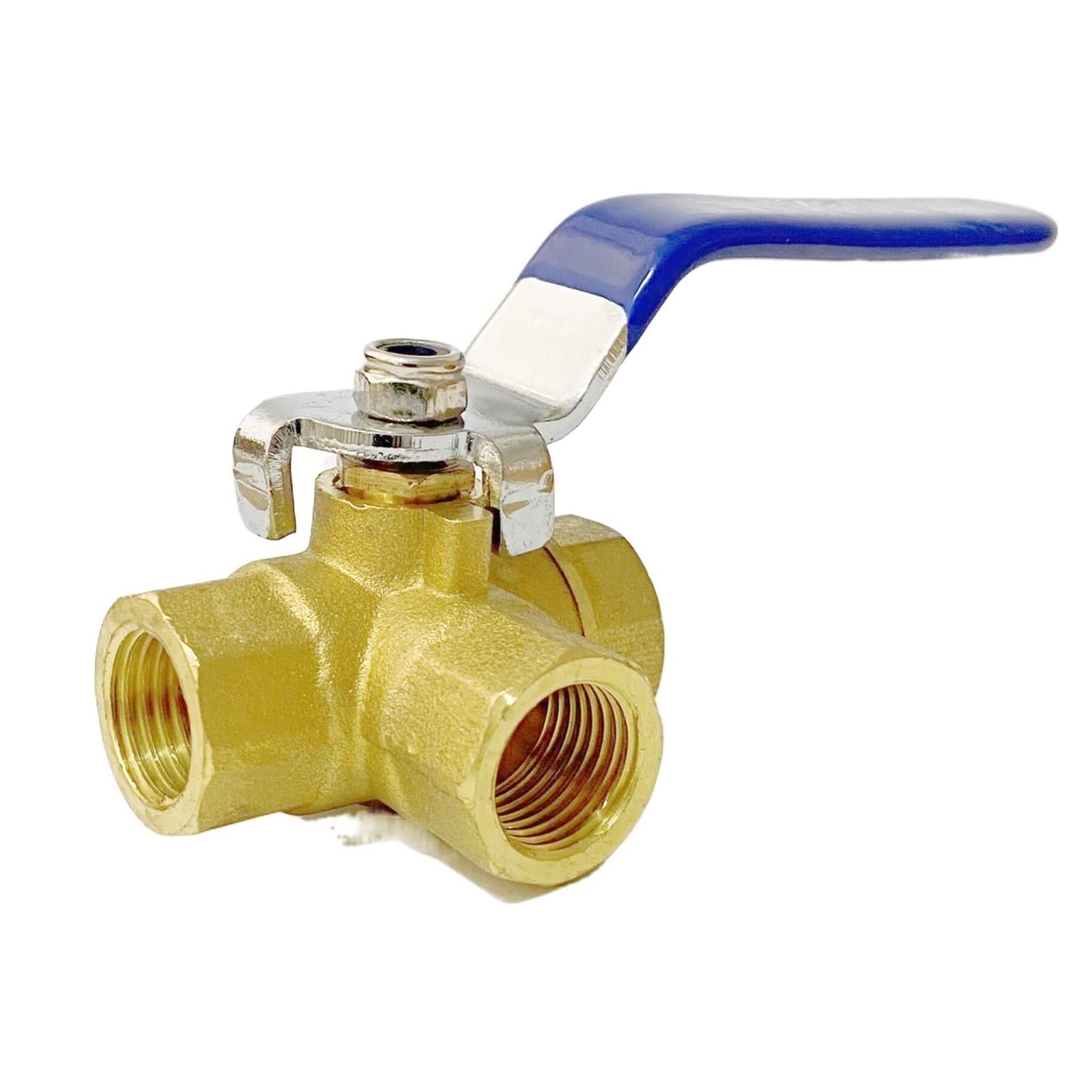 Válvula de bola de latón de 3/8" con rosca BSP hembra y diseño de alta resistencia en L