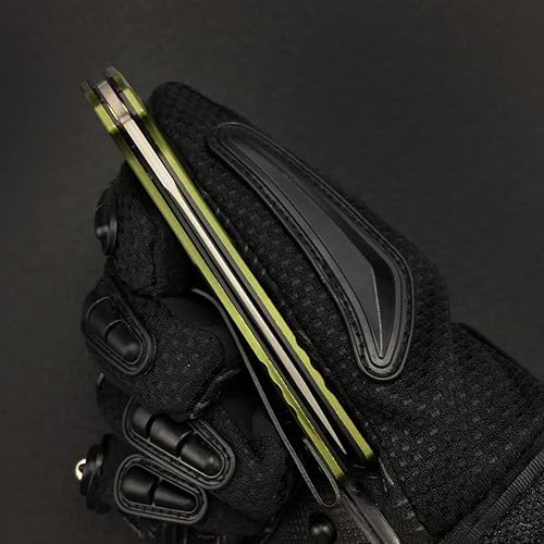 Miniatura 6 de Cuchillo de bolsillo de apertura asistida Flipper, hoja de acero compuesto de 3.15 pulgadas, mecanismo de bloqueo de revestimiento, mango de