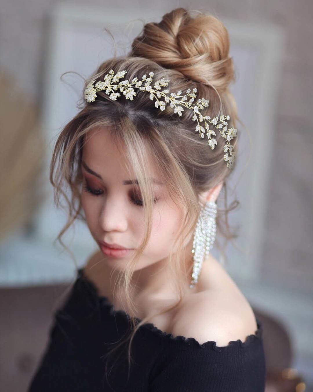 Amazon.com: Jorsnovs Fashion Bridal Headpieces for Wedding  display picture 2