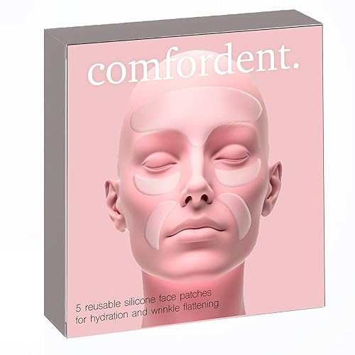 Miniatura 2 de Juego de parches faciales de silicona reutilizables, 5 parches antiarrugas para aplanar líneas finas y arrugas durante la noche, reparación de