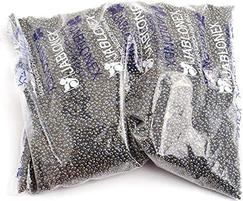 Czech Glass Seed Beads 10/0 (2.3mm Diameter) Opaque Iris Brown DIY Jewelry Making Beads - 500g Bulk Bag by Preciosa (Jablonex)