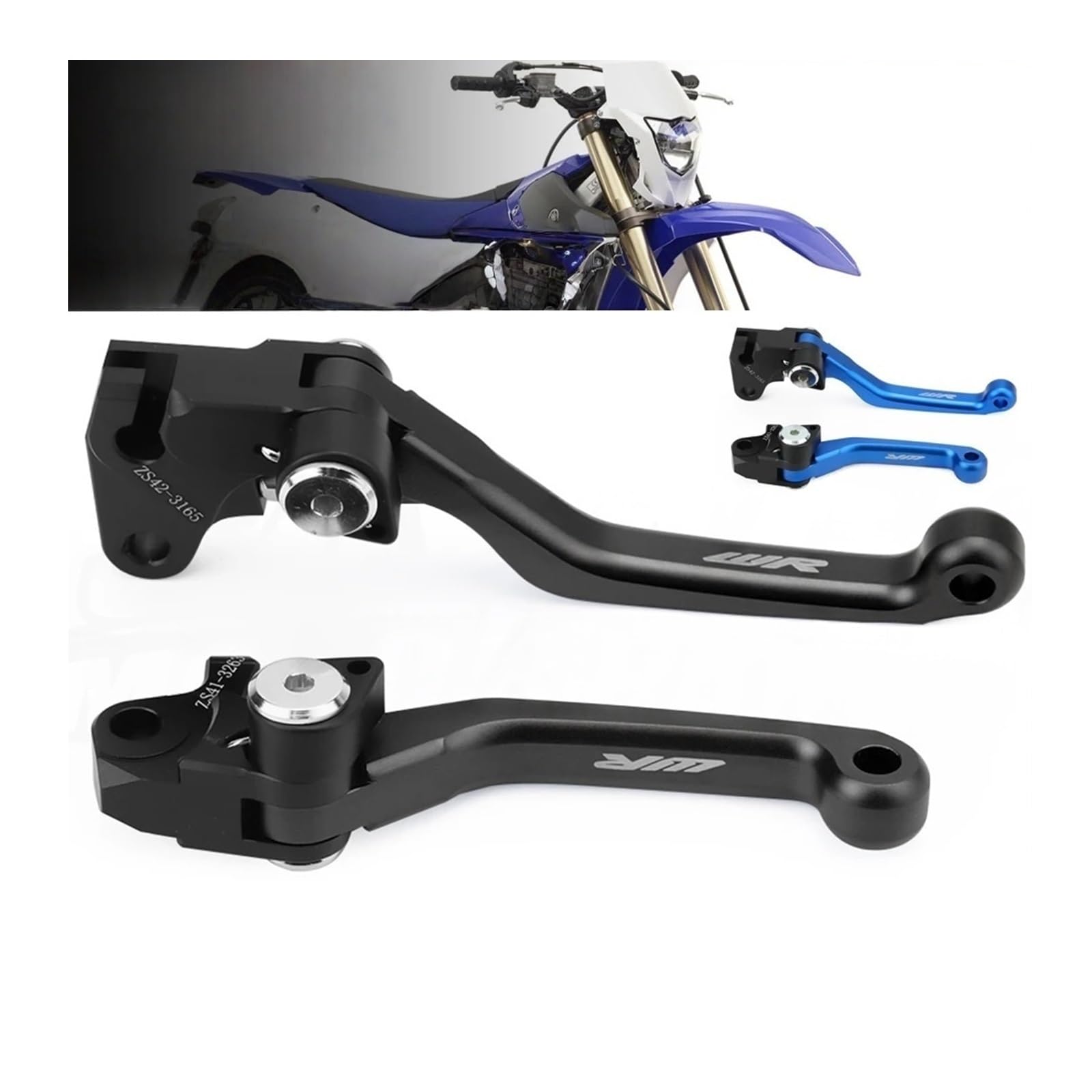 Freno Motocicleta Manija Palanca De Cilindro Maestro Freno Embrague Pivotante para WR450F WR250F 2016-2024 Manijas Control para Motocicletas(Black)