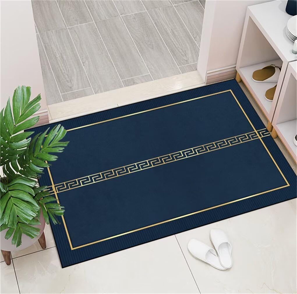 Tapis antidérapant bleu 180x250cm pour sécuriser le sol de chambre