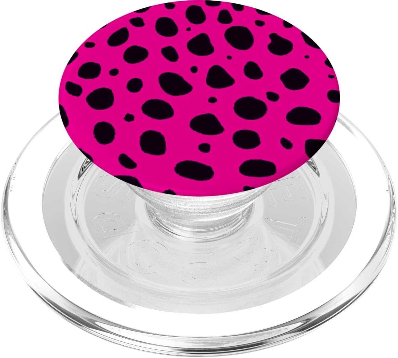 Black and Hot Pink Cheetah Print Cheetah Spots PopSockets PopWallet for MagSafe