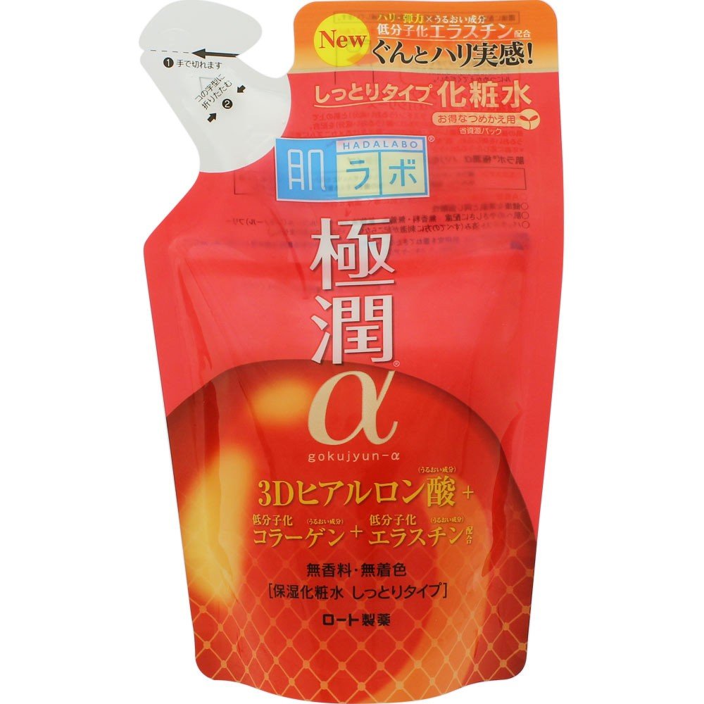 肌ラボSkin Lab Gokujun α Harness Lotion Moisture type 3D Hyaluronic acid x low molecular weight collagen x low molecular weight elastin combination Refill 170ml