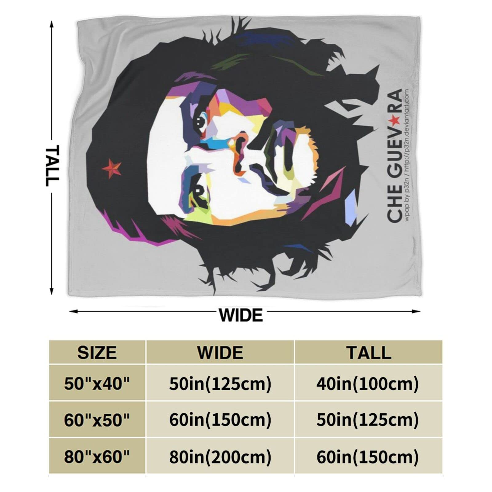 YINGD Che Guevara - Coperta In Pile Di Flanella Ultra Morbida E Leggera, Coperta Per Aria Condizionata Calda, Per Divano, Letto, 200 X 150 Cm