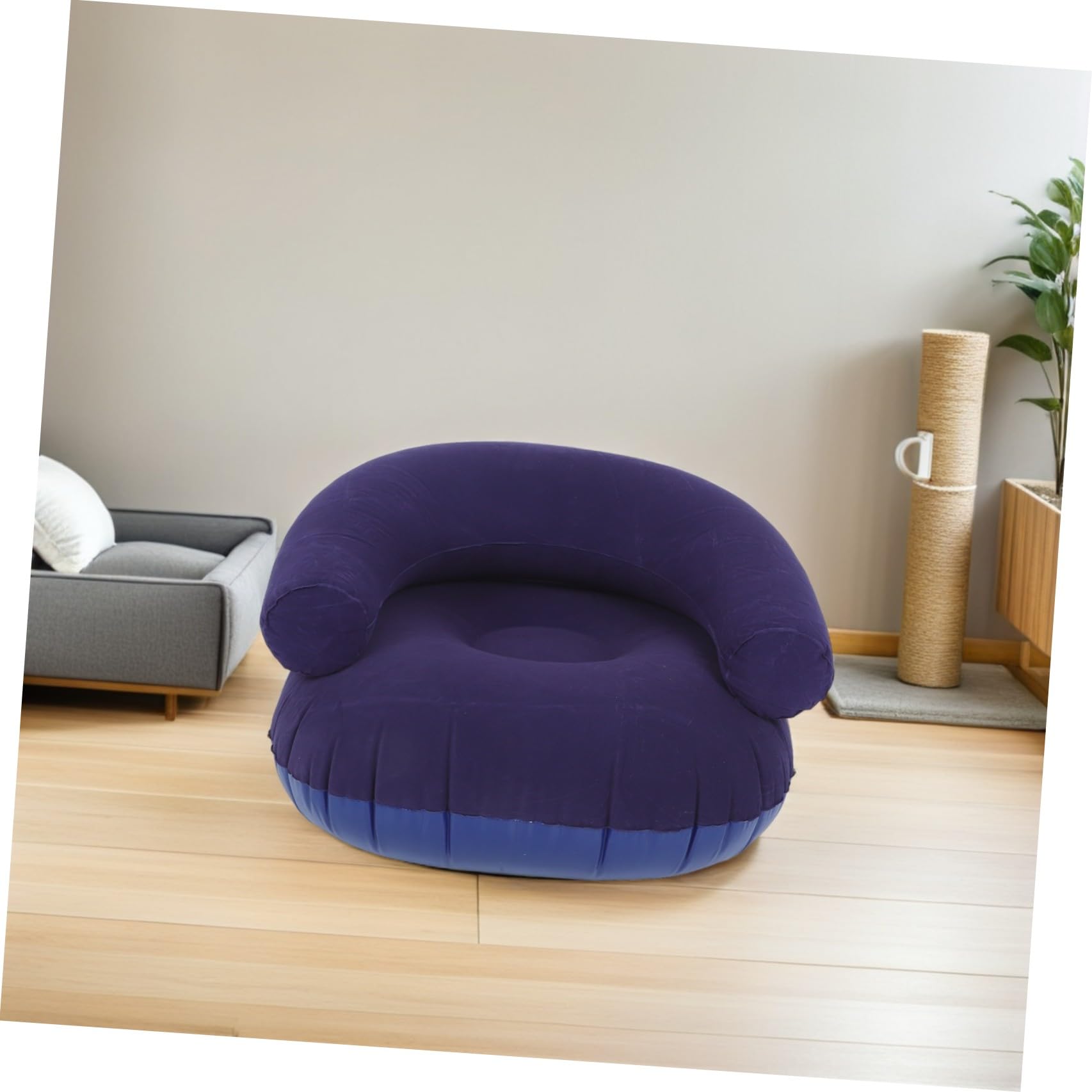 Healeved Divano Gonfiabile Pieghevole Poltrona Reclinabile Versatile e Stabile Antiscivolo Rivestimento Floccato e Eventi All'aperti per Spazi Piccoli