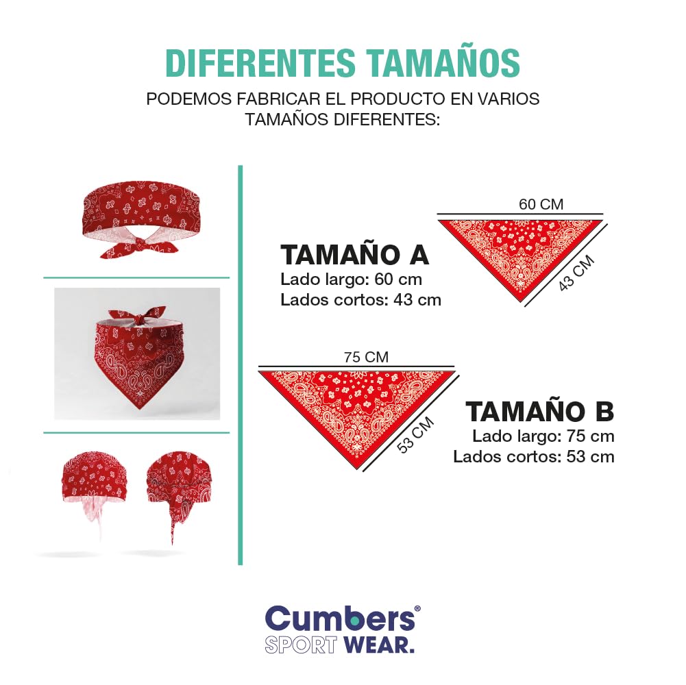 Bandana Mujer Hombre Cuello Motero Rockero Pañuelos Cabeza de poliester Personalizados