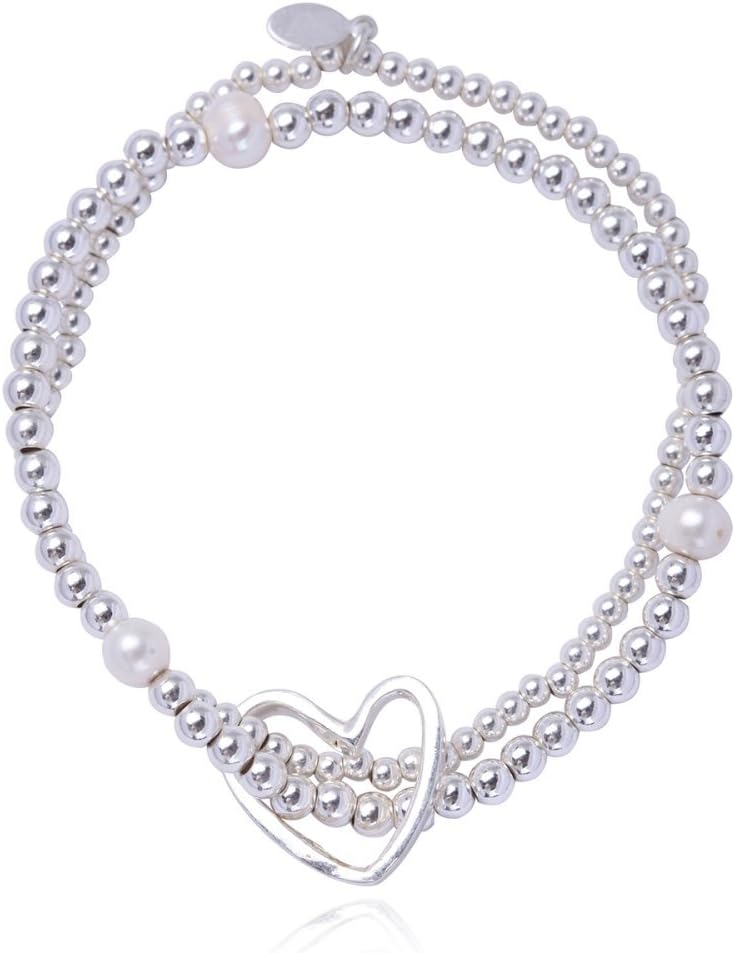 Lila Bracelet Silver & White Pearl By Joma