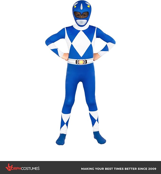 Morphsuits Mighty Morphin Power Rangers Disfraz Azul Niño Small miniatura 4