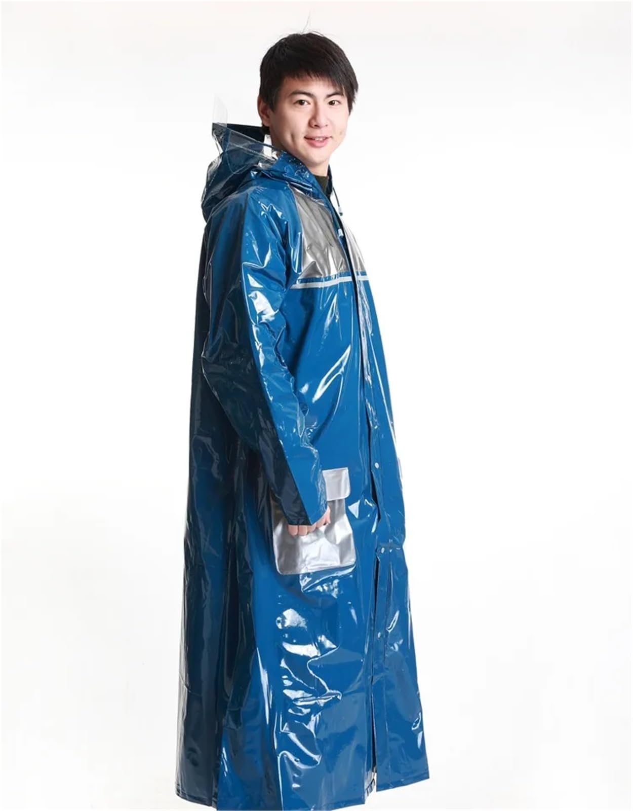 Poncho Impermeable Impermeable for hombre y mujer, impermeable, for motocicleta, bicicleta, cuerpo entero, grueso, de PVC, chaqueta, mochila, poncho con capucha
