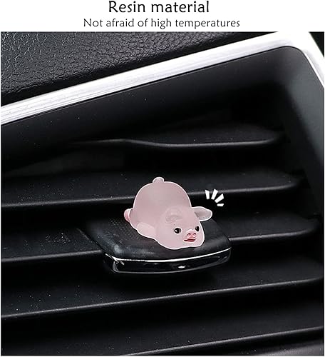 Miniatura 4 de Paquete de 6 adornos para tablero de automóvil, lindo cerdito de la suerte, decoración interior de cabina de oficina, espejo retrovisor, decoración