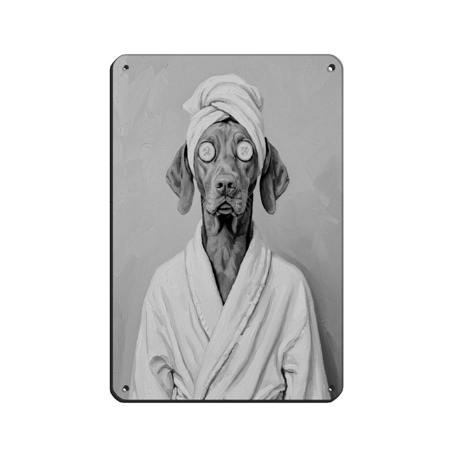Bathroom Spa Art, Vizsla Dog, Kids Art Retro Poster Metal Tin Sign Chic Art Retro Iron Painting Bar People Cave Cafe Family Garage Poster Wall Decoration 8x12inch(20x30cm)