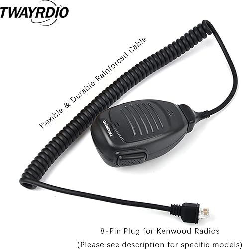 Miniatura 3 de TWAYRDIO KMC-35 Micrófono de radio móvil dinámico estándar (RJ45) Reemplazo de altavoz de mano MIC para Kenwood NX700 NX800 TK8180 TK7180 TK7360