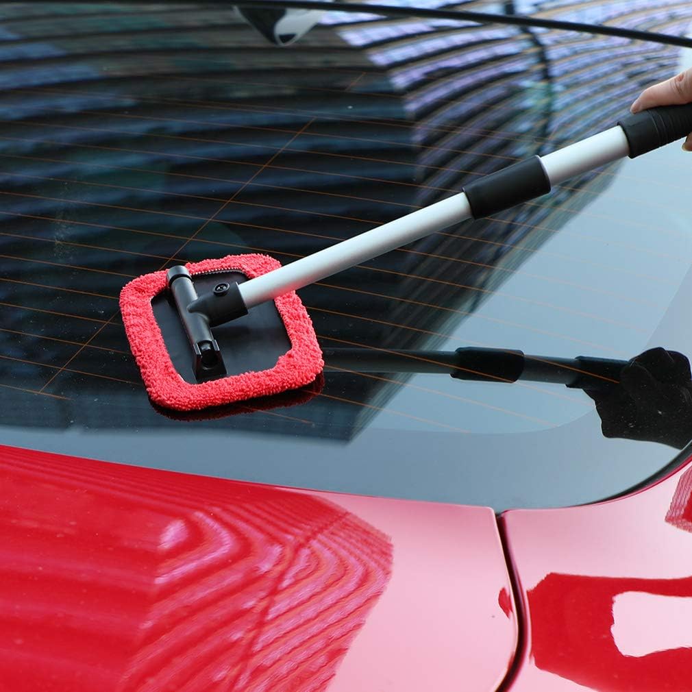 PROXRACER Microfiber Clothe Car Care Replaced Microfiber Clothes for Windshield Cleaning Brush Pads Cover -7.5inch, 9 Pack (Triangle/Square/Round)