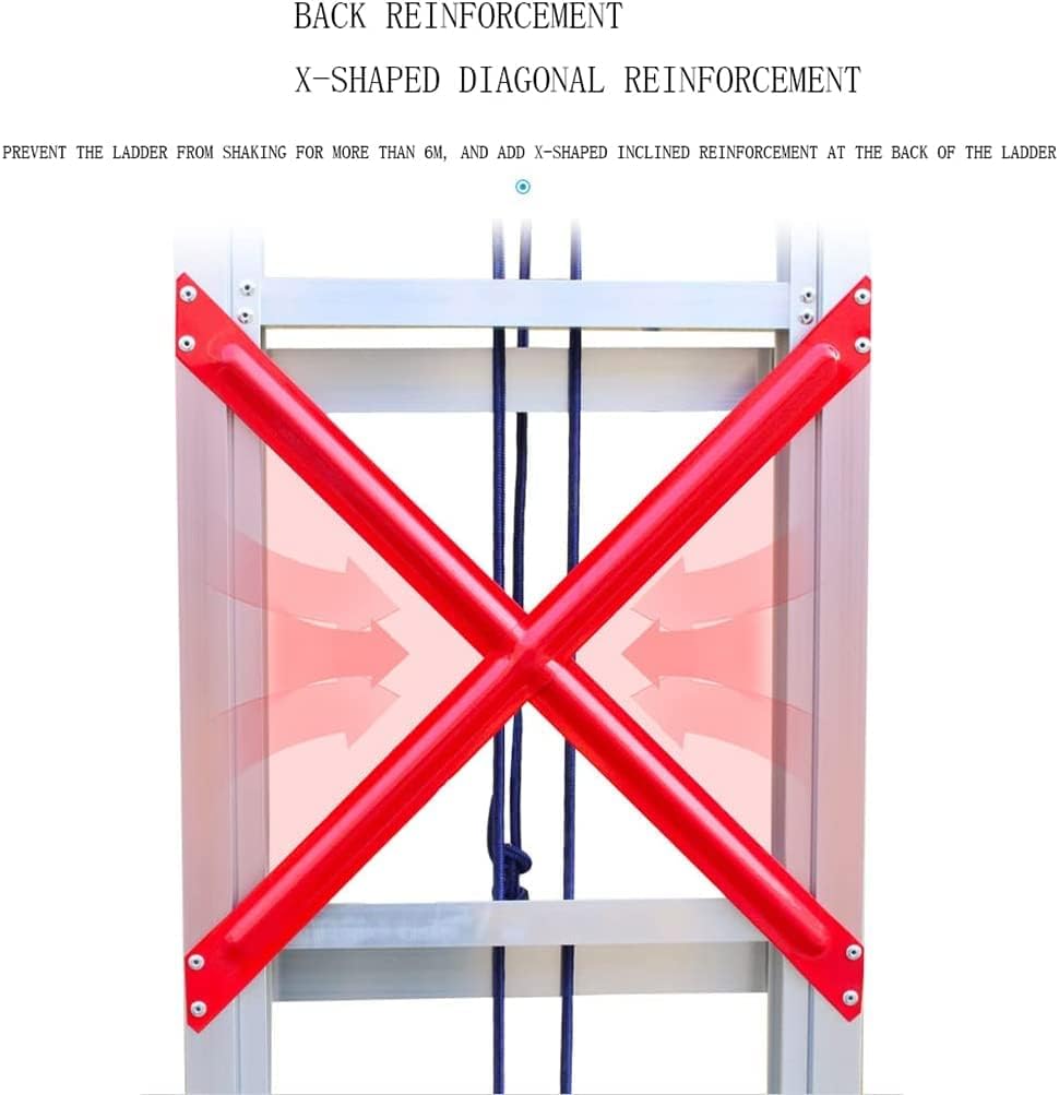 Telescoping Ladder,Telescoping Extension Ladder,Aluminum Telescopic Ladders,Foldable Industrial Compact Loft Ladder,Easy to Transport and Storage Convenient Handgrip The vast Ocean