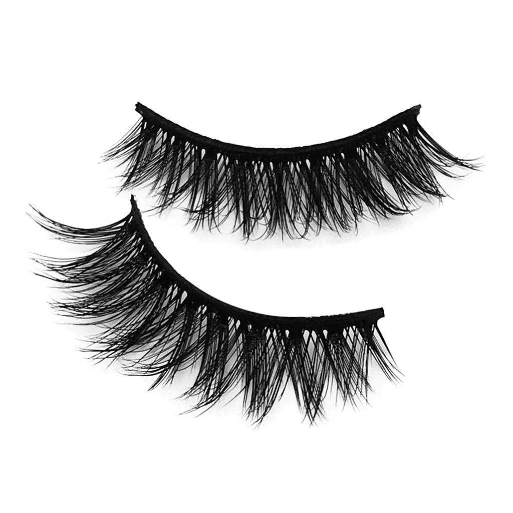 D-XinXin False Eyelashes,Natural Thick Lashes,Reusable Handmade Lashes,Waterproof Comfortable Eyelashes for Daily Life,5 Pairs (black)