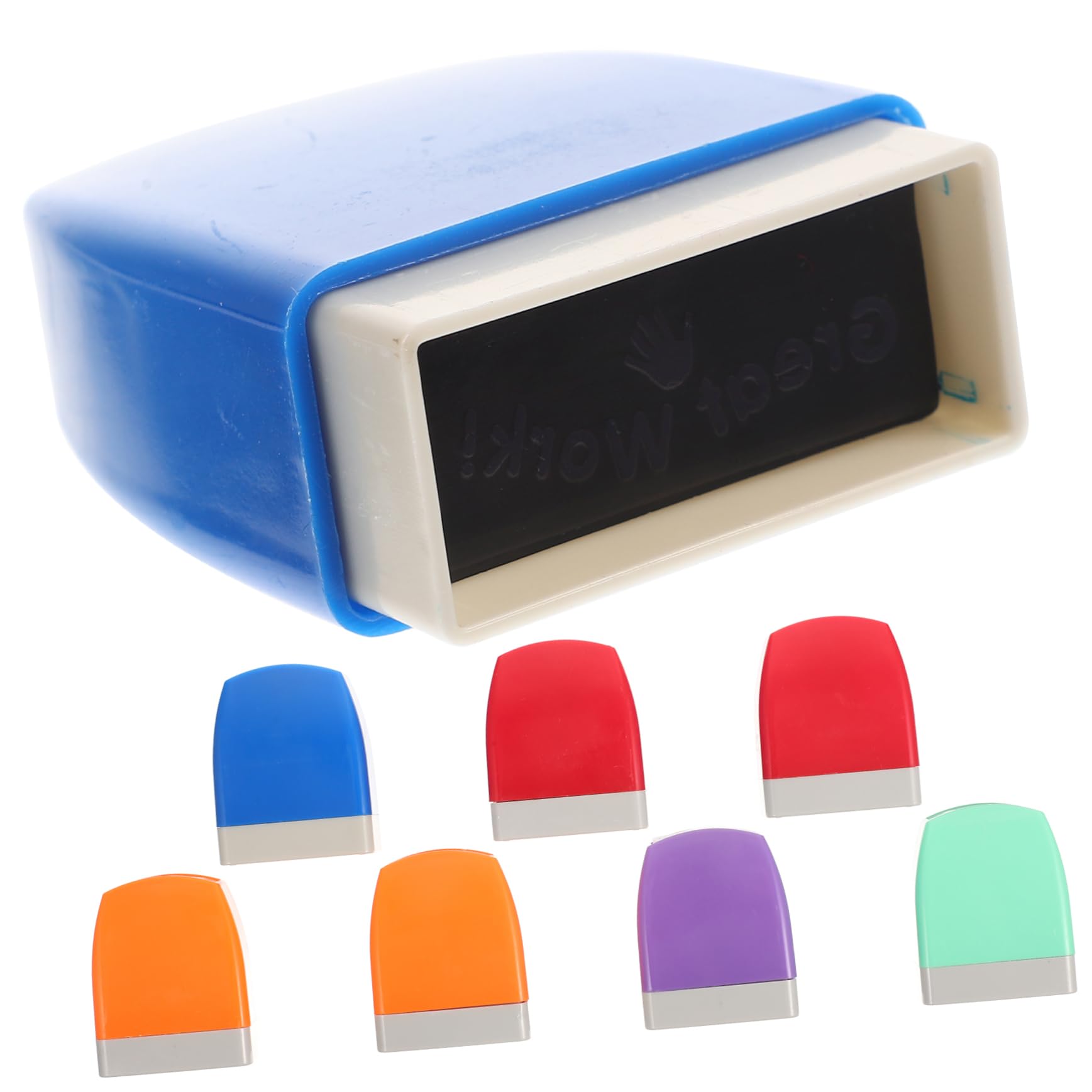 Artibetter Set 8 Pezzi Festa Scuola Decor Timbri Portatili per Insegnanti in Abs per Valutazione Compiti e Motivazione Ragazzo Ragazza