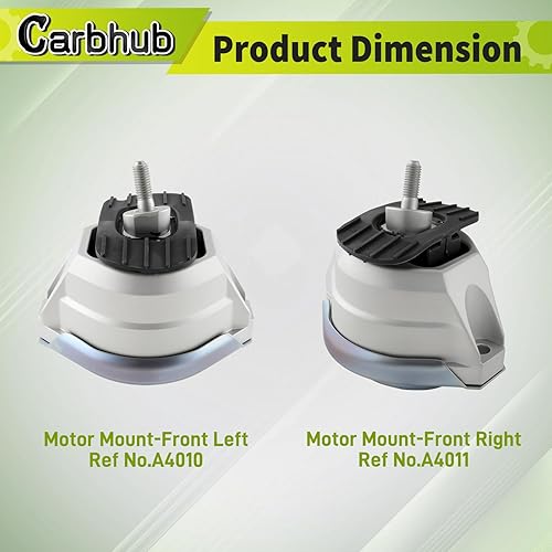 Miniatura 2 de Carbhub 22116761090 Soportes de motor izquierdo derecho para BMW E60 525i 528i 530i 535i Reemplazar para 22116761089 22116761090 BMW Motores Soportes