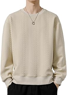 [FJLTDCP] トレーナー メンズ 秋服 長袖 丸襟 パーカー tシャツ おしゃれ ゆったり カジュアル 大きいサイズ 無地 プルオーバー メンズ 人気 快適トップス カジュアル 秋冬春服