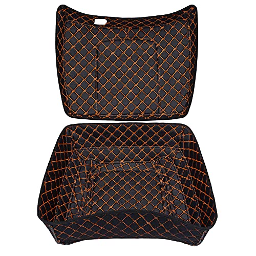 King Tour Pack Liners Custom Stitch Fit for Harley Tour Pack Street Glide/Road Glide 2014-2025 Orange Thread Stitching miniatura 1
