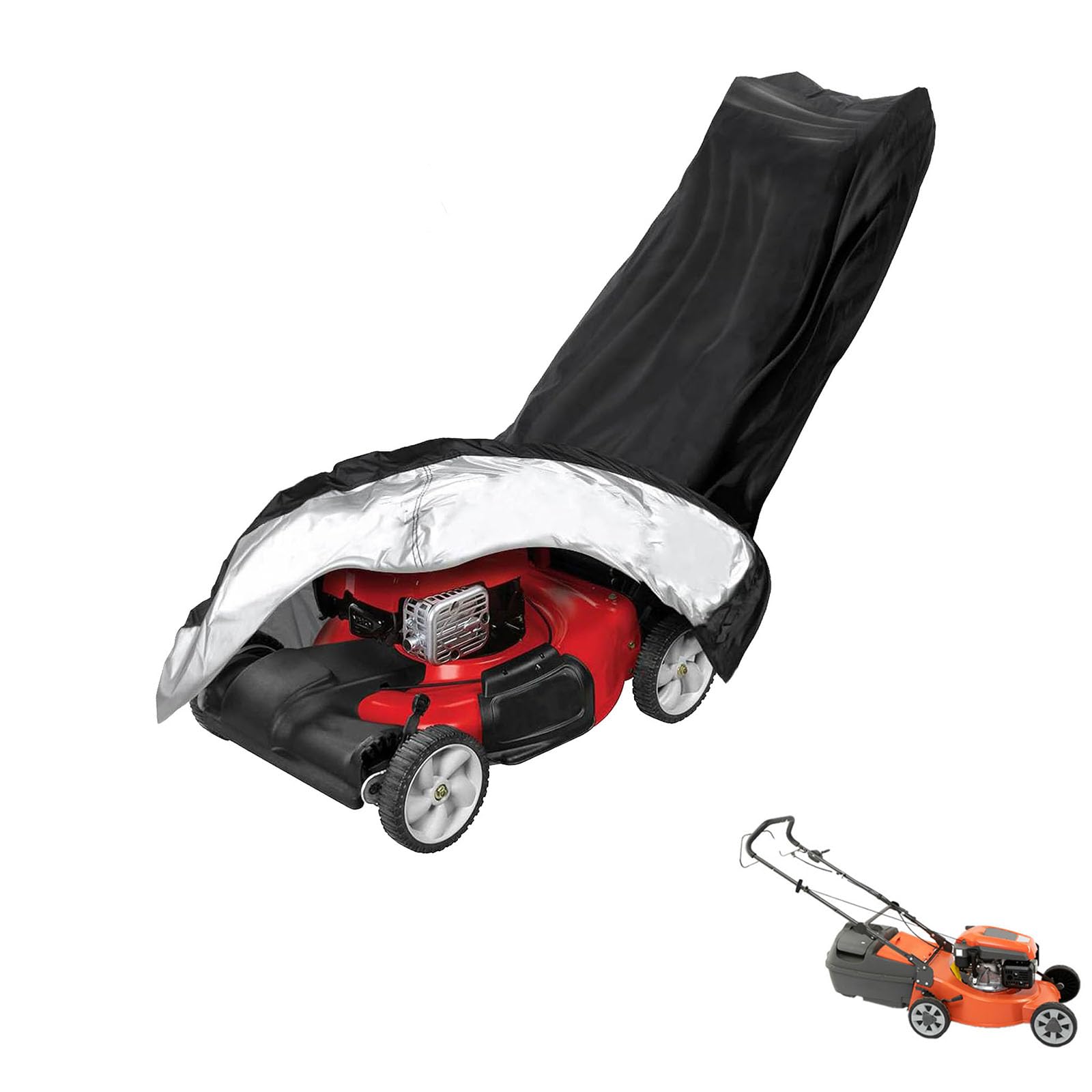 lawnmower cover Compatible with Husqvarna LC419 ,waterproof and sun,suitable for indoor and outdoor use all year round, comes with a storage bag — image 1