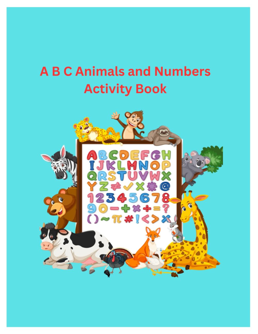 ABC Animals and Numbers Activity Book