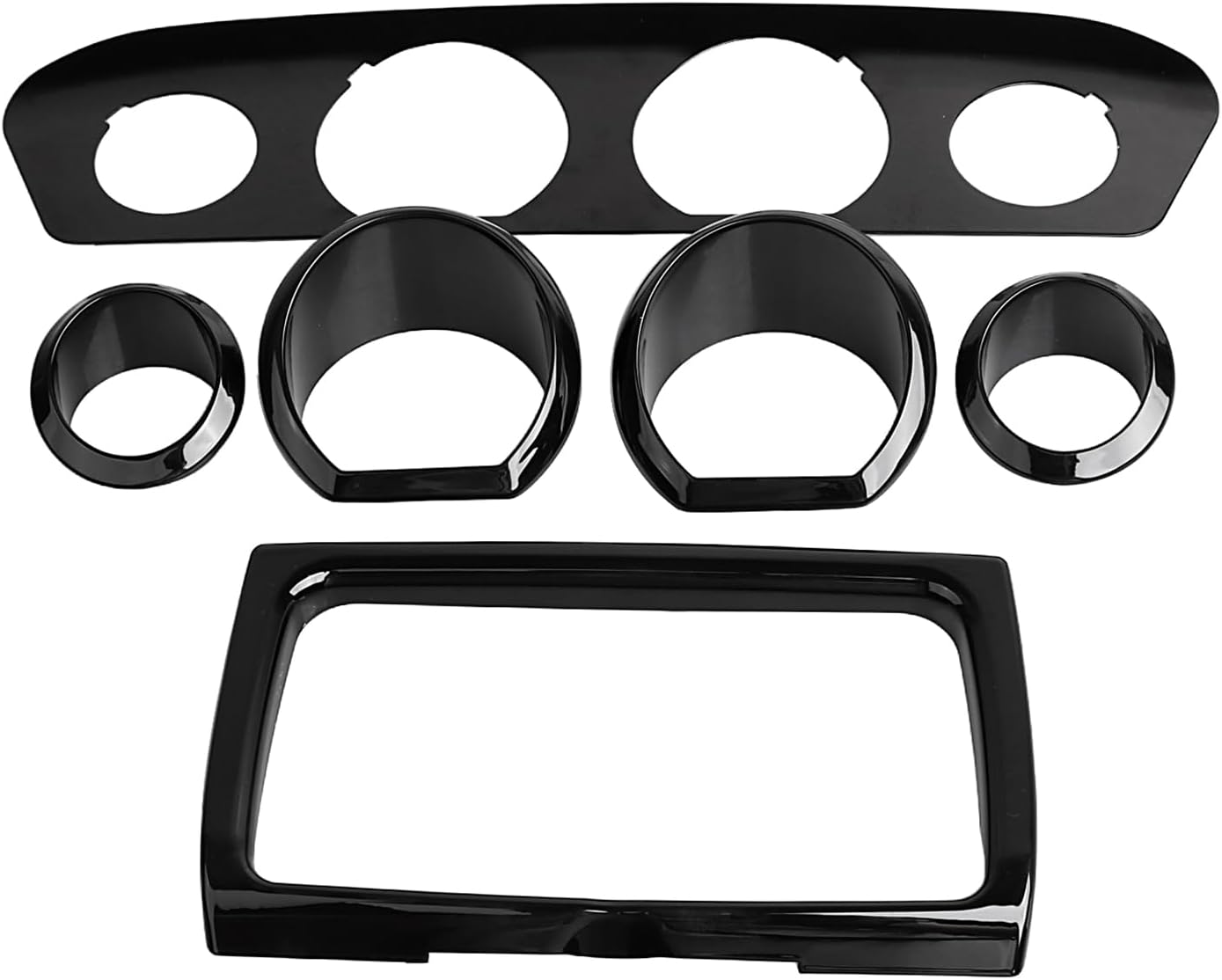 Stereo Accent Gauge Bezel Trim Ring Kit For Harley Electra Glide Ultra Classic FLHTCU Street Glide Special FLHXS Ultra Limited FLHTK Tri Glide Ultra FLHTCUTG 2014-2023
