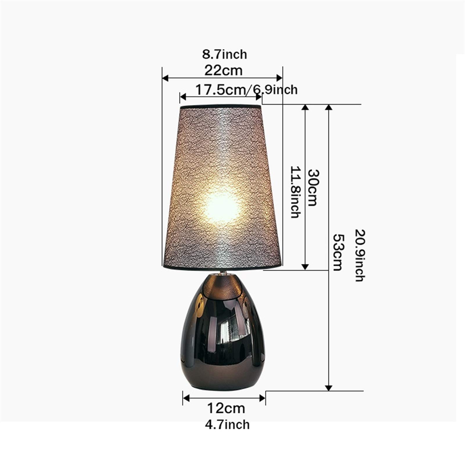 Lámpara de Escritorio LED Lámparas de Mesa Lámparas de mesita de Noche, pequeñas lámparas de Escritorio para Dormitorio, Sala de Estar con Base de Metal y lámpara de Tela Lámpara de Mesa Lámpara de