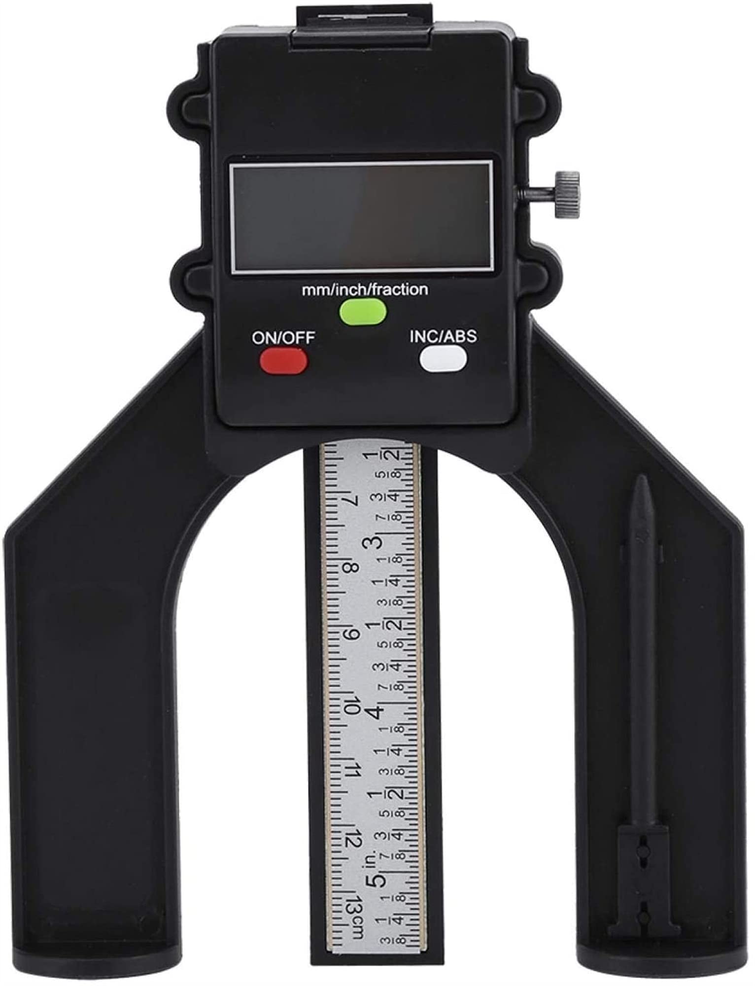 Calibrador de Altura de plástico de ingeniería 0-80 mm Sujete firmemente el medidor de Profundidad Medidor de Altura Medidor de Altura Digital Duradero con pies magnéticos