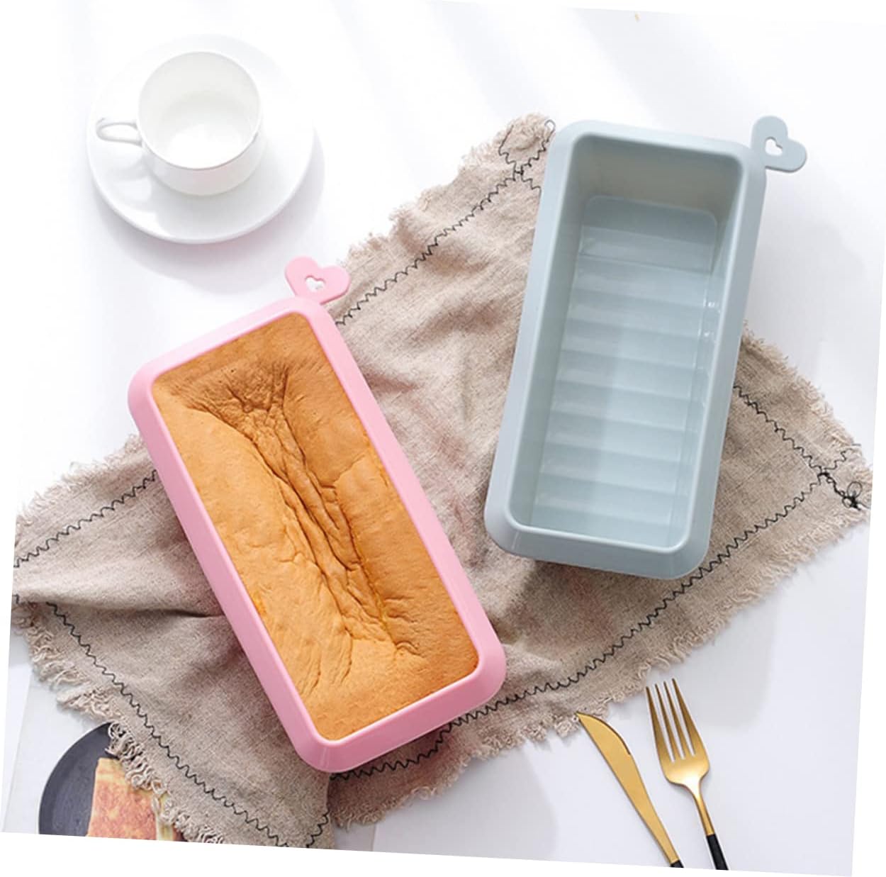 2pcs Rectangular Cake Toast Silicone Baking Molds Cakes Molds Tools for Baking