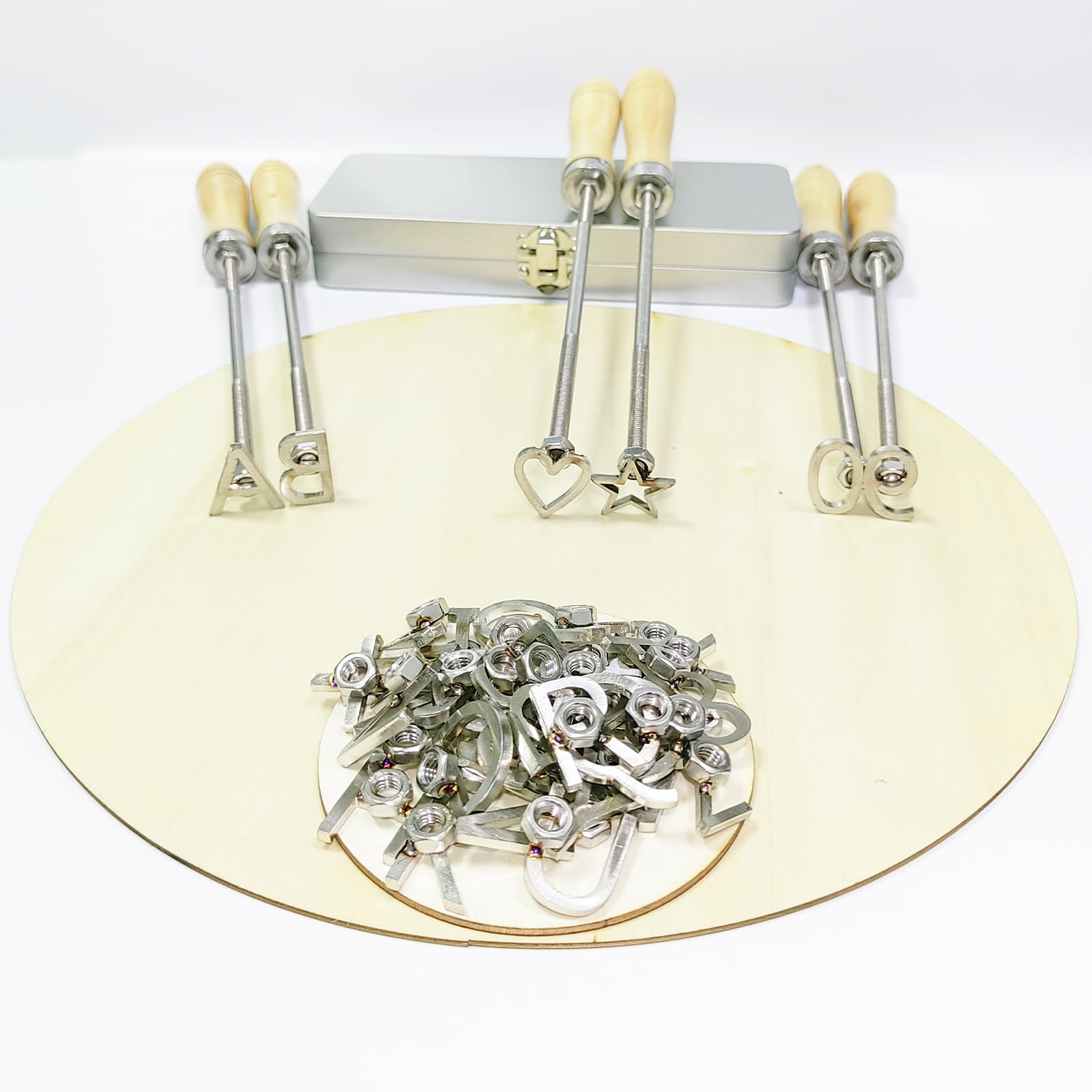 Premium 1" Branding Iron for Wood A-Z Alphabet and 0-9 Numbers Branding Iron 46 Pcs Perfect for DIY Woodworking and Branding Projects(1 in A-Z & 0-9 Full Set)