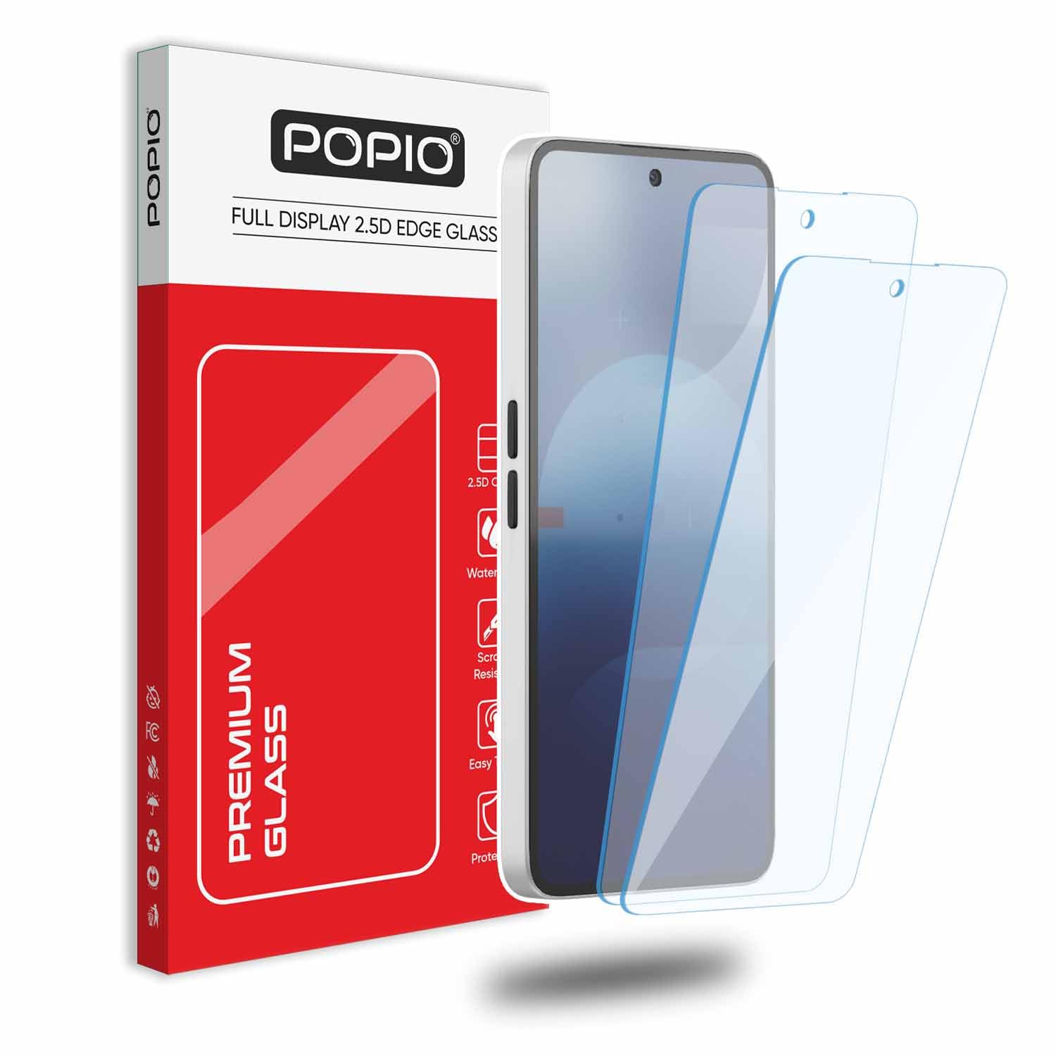 POPIO Borderless Military-Grade Gorilla Tempered Glass for Nothing CMF Phone 2 Pro/Nothing Phone 3A / 3A Pro (Transparent) Case Friendly Full Screen Coverage with Installation Kit, Pack of 2