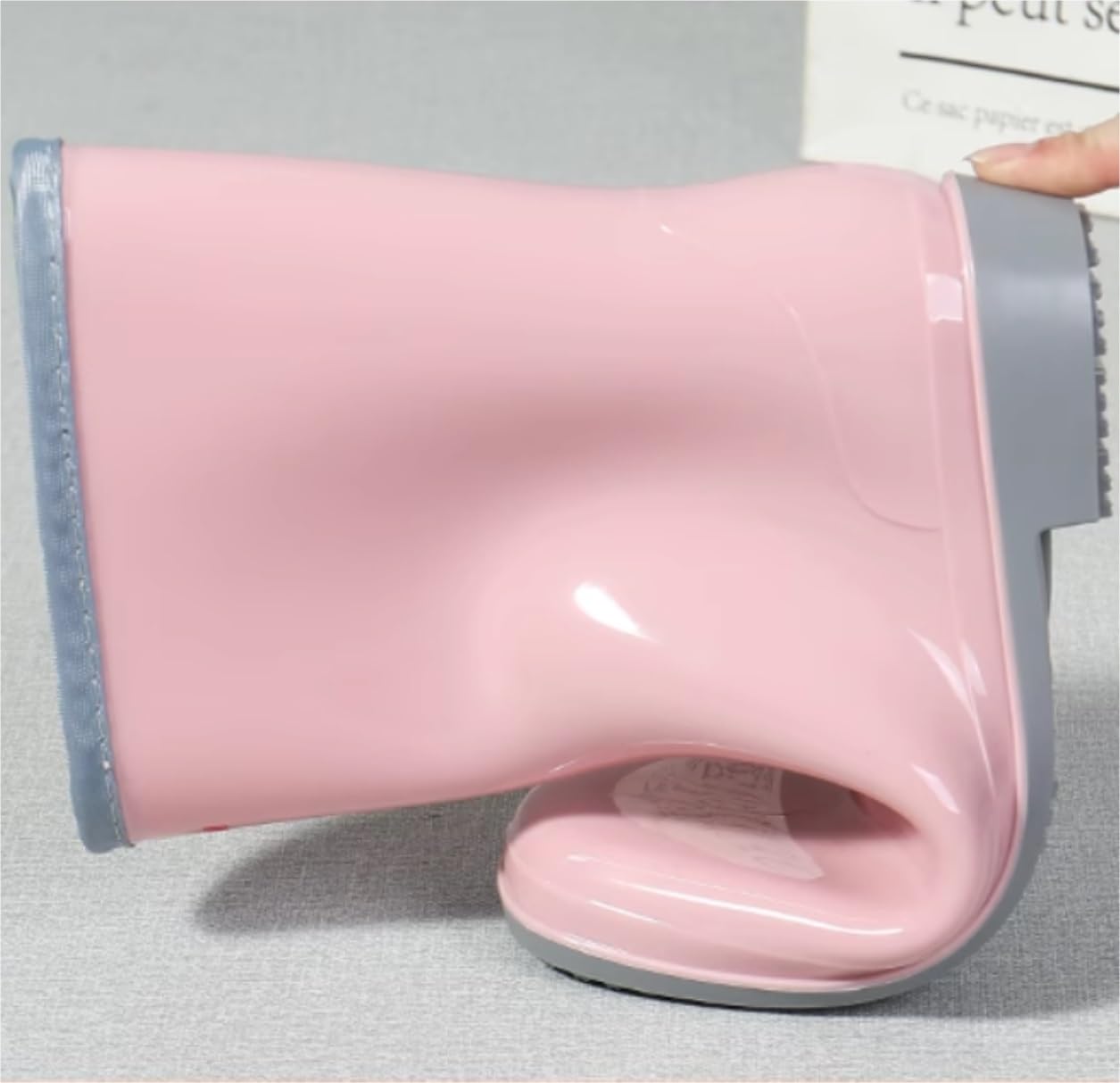 Botas Lluvia Agua Zapatos De Agua Antideslizantes For Exteriores For Mujer, Botas Lluvia Impermeables, Goma Tubo Corto De Mujer(Pink,41)