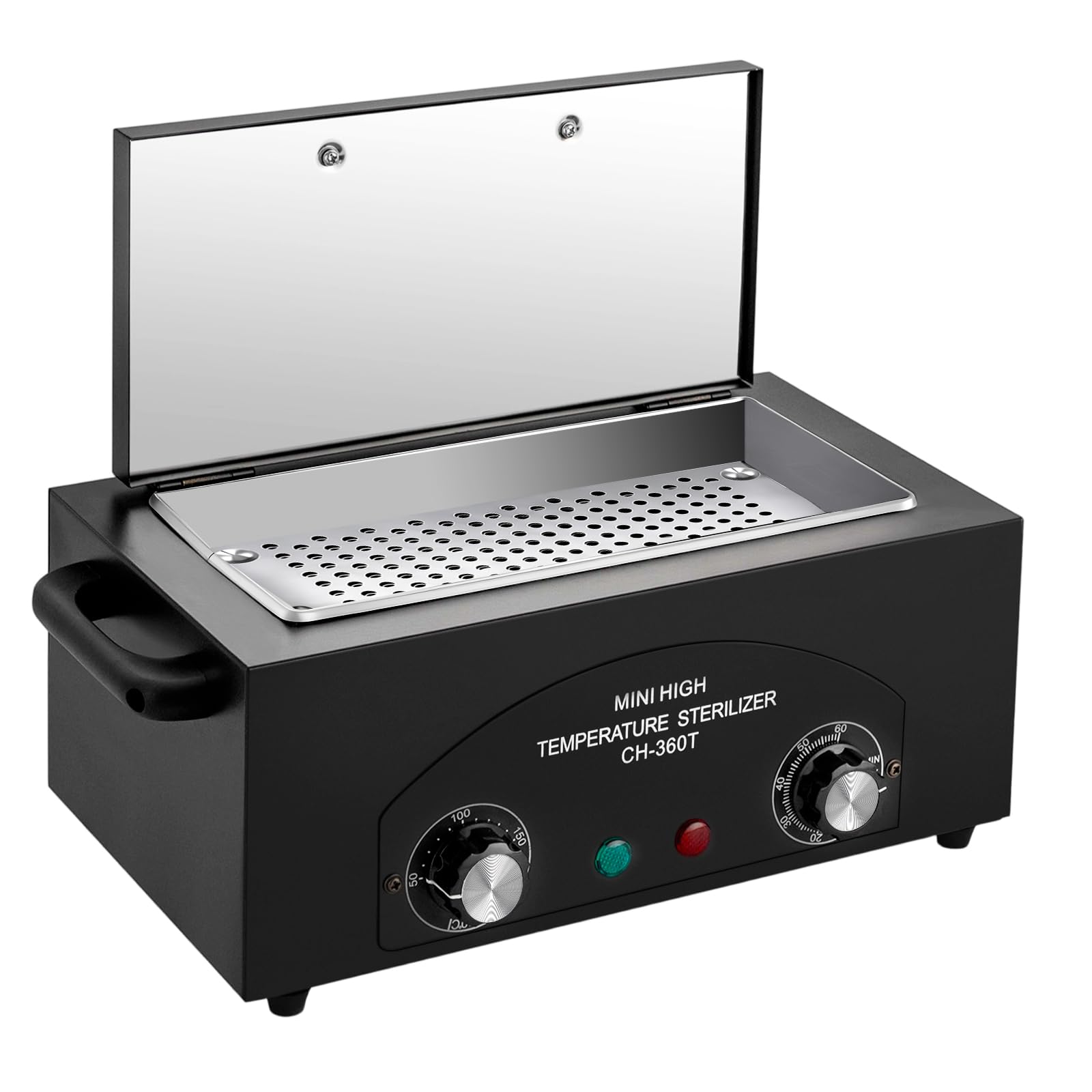 Sterylizator gorącego powietrza 300 W, 50-220°C, wysoka temperatura, sterylizator z timerem 0-60 minut, małe sterylizatory do narzędzi do paznokci, narzędzi kosmetycznych, narzędzi fryzjerskich