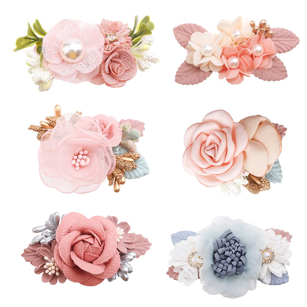Flower Hair Clip BFNAAgirl Baby Girl Hair Bows Exquisite Hair Accessories Alligator Clips for Infants Toddlers Teen Kids Gift 6pcs/set