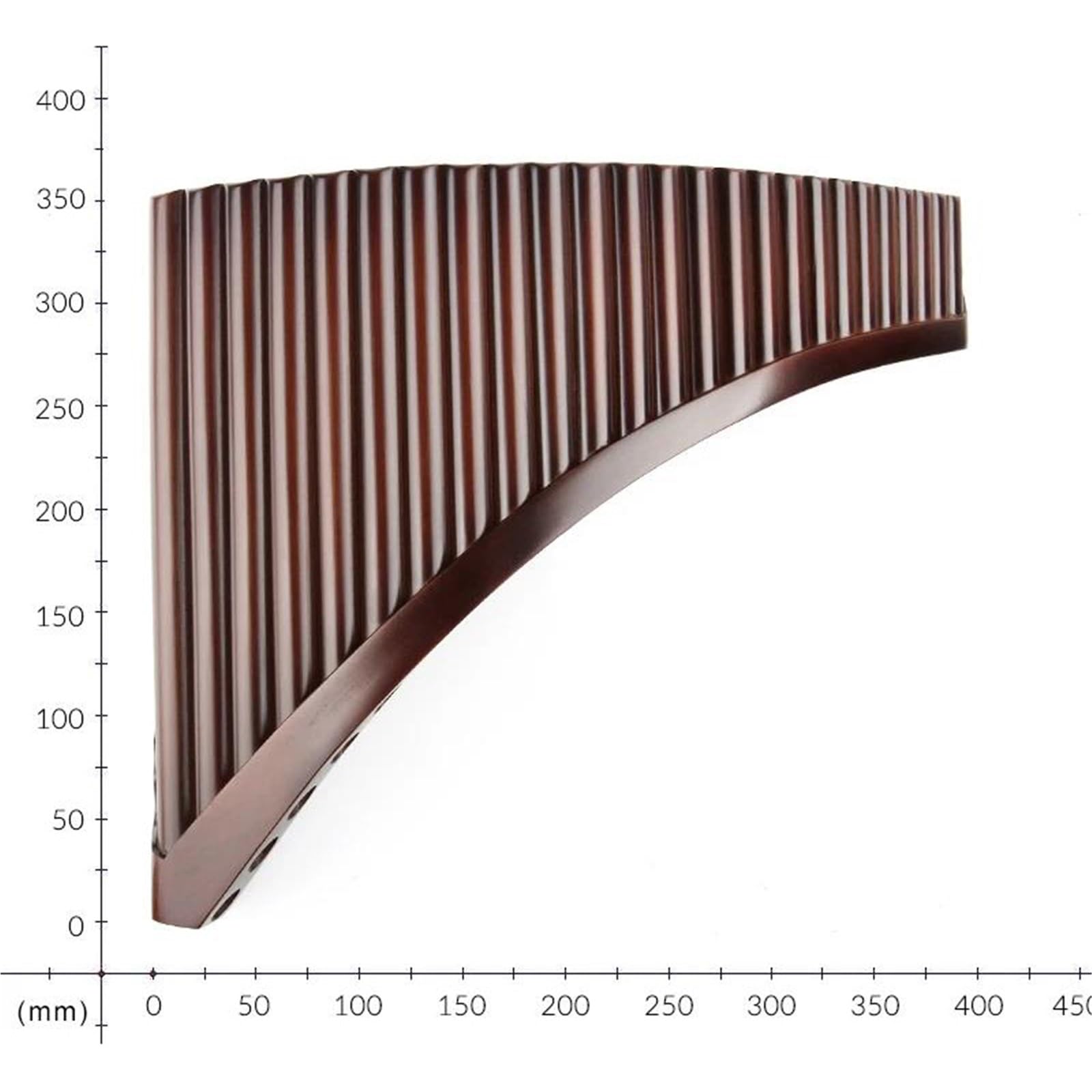 Pan Flute Instrument 25 Pipes C Key Brown Pan Flute Traditional Woodwind Instrument Bamboo Handmade Pan Pipe(L)