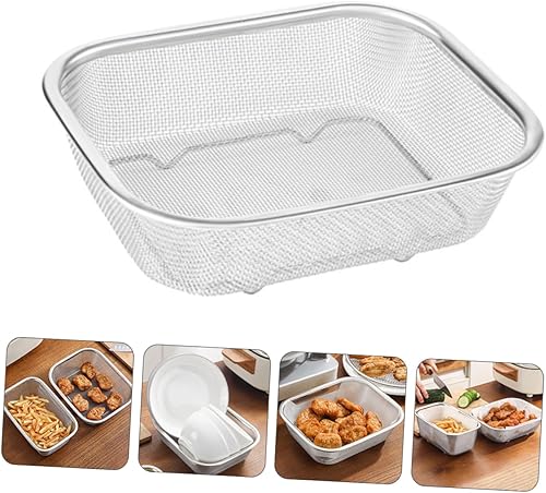 Miniatura 4 de NOLITOY Cesta para freidora profunda, 1 cesta sin papas fritas, cestas de comida para freír pavo, cesta para freír alimentos fritos, mini colador de