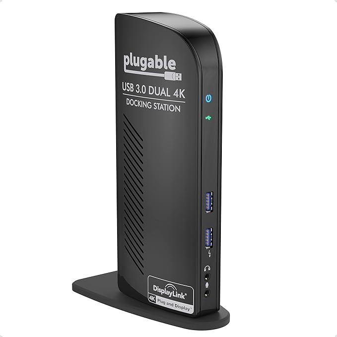 Plugable USB 3.0 Dual DisplayPort 4K Monitor Universal