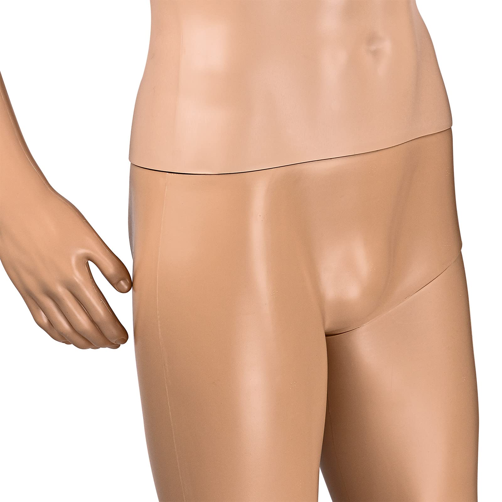 DEMA Schaufensterpuppe männlich 185 cm – Schneiderpuppe, Herrenpuppe, Dekofigur – mit Standplatte, stabil, ideal für Mode, Boutique & Präsentation