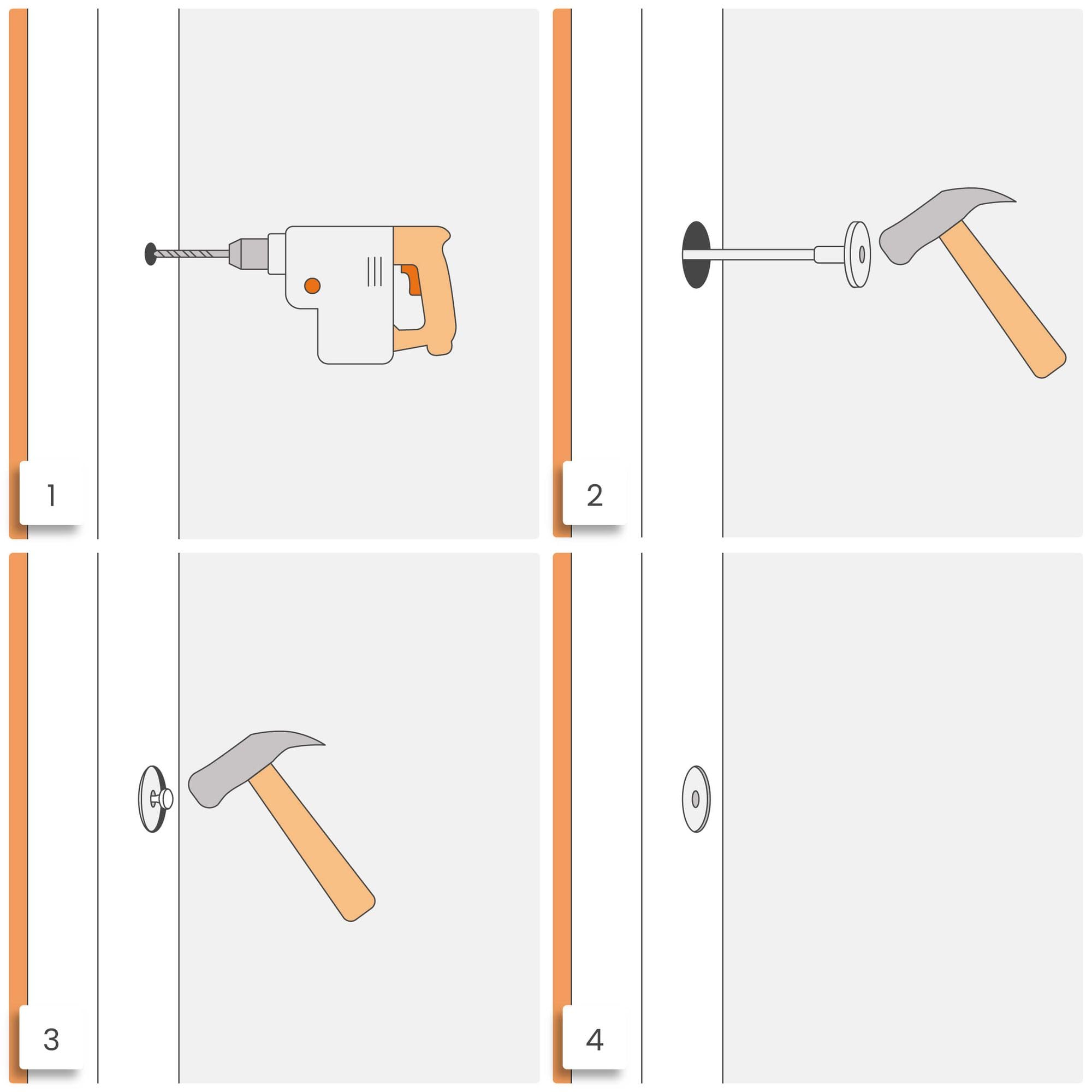 PROTEKTOR 100x Taco aislamiento, clavo acero Ø10 x 260mm plástico, acero | Taco de impacto certificado ETA con clavo para SATE, aislamiento de fachada, taco de fachada, taco de disco