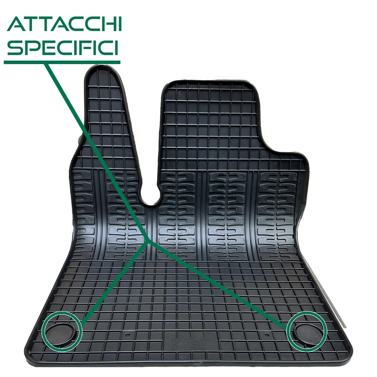 TAPPETI - TAPPETINI IN GOMMA 3D TPE NERI PER SMART Fortwo 453 Dal 2019 In Poi