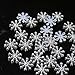 CXHM 100 pièces Jolis embellissements de Perles de Flocon de Neige à Dos Plat, Fabrication de Cartes Blanches, Artisanat de Mariage