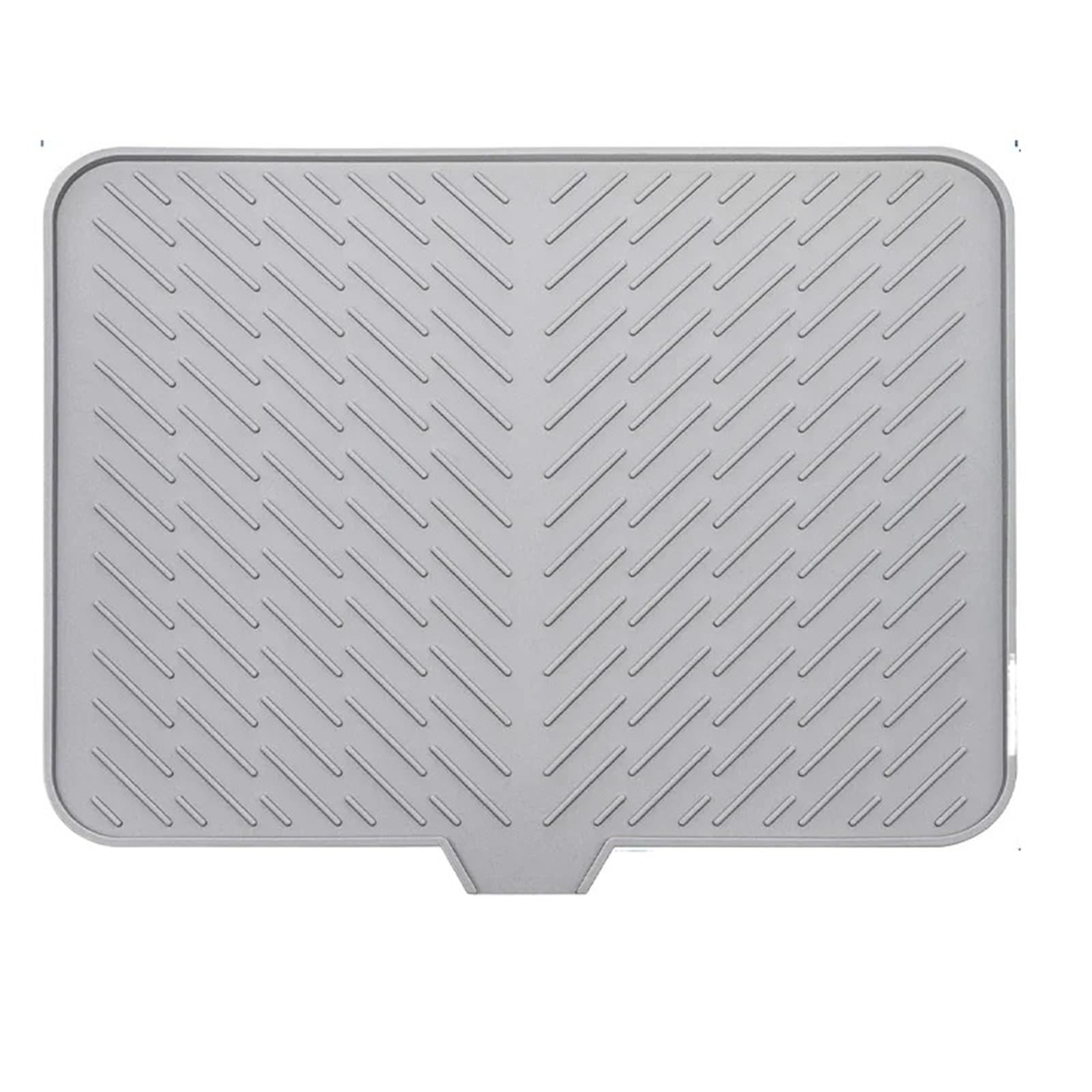 Abtropfmatte 1pc Silikon Abtropfmatte Teller Abtrocknen Pad Klapp Große Drain Abtropffläche Matte Küche Zubehör(Gray)