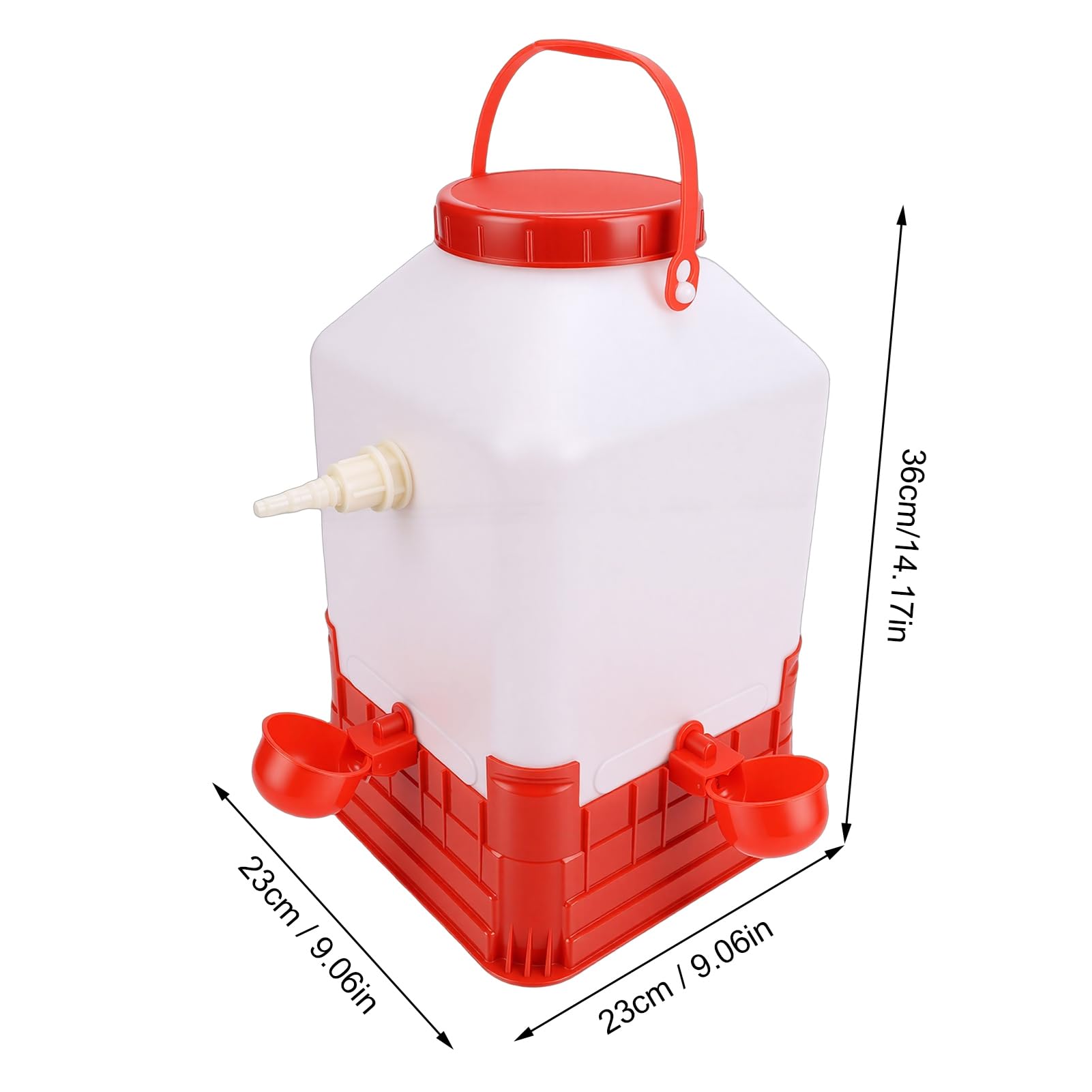 Abbeveratoio automatico per pollame, grande capacità, 10 l, con 4 ciotole, per polli e pollame, stazione di alimentazione in plastica