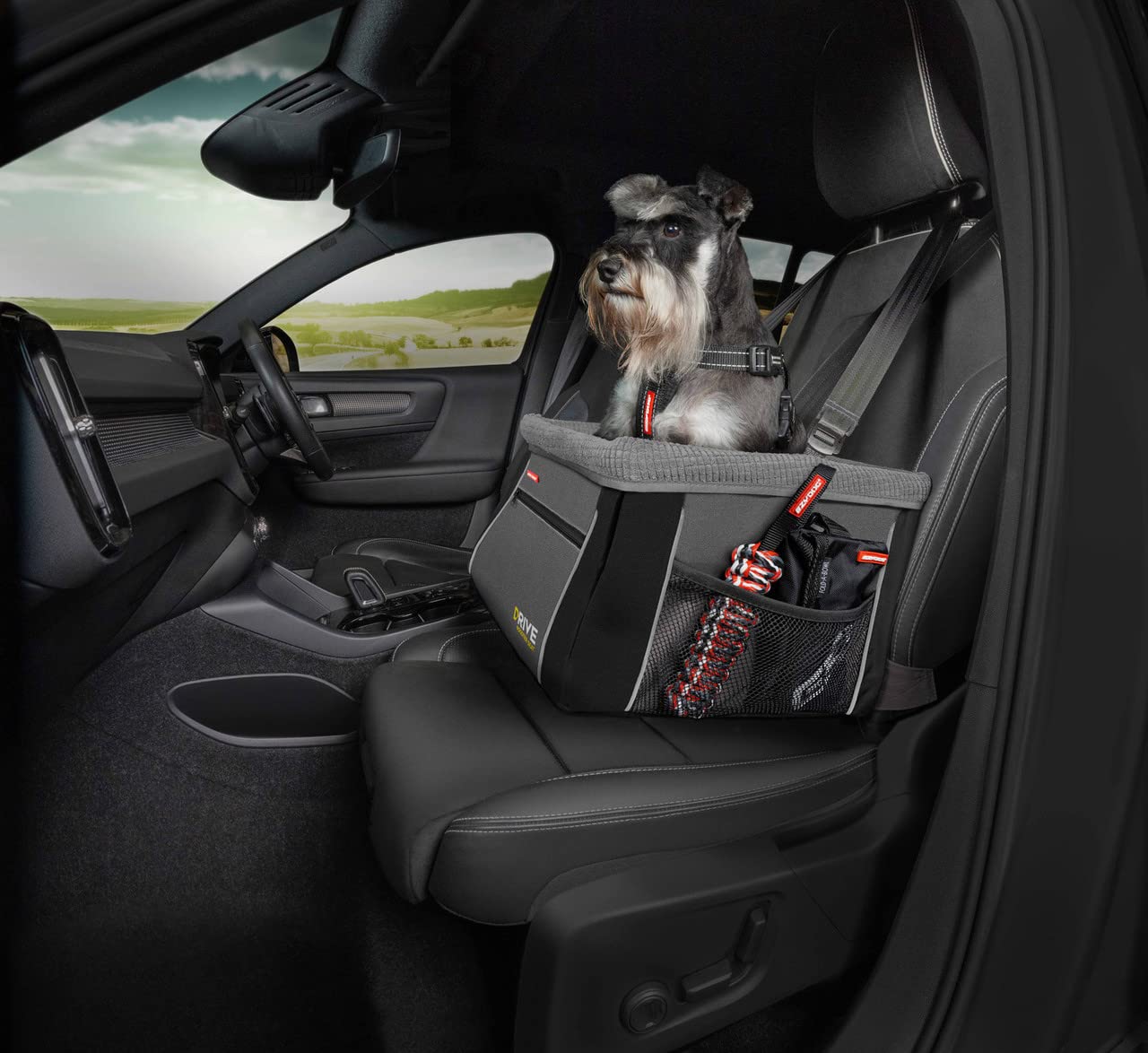 EzyDog Drive Booster Hundesitz Auto & Sitzerhöhung - Verstärkter Autositz für Kleine und Mittlere Hunde - Hochwertiger und wasserdichter Hundeautositz für den Rücksitz im Autos