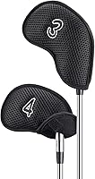 Vista 4 de 10 unids/pack nuevo Meshy Golf Iron Covers Set Golf Club Head Cover Fit Most Irons