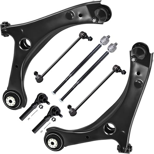 Miniatura 147 de Detroit Axle - Kit de suspensión frontal de 8 piezas para Chevy Aveo Aveo5 Pontiac G3 Wave Wave5 Suzuki Swift+ 2 brazos de control inferiores con