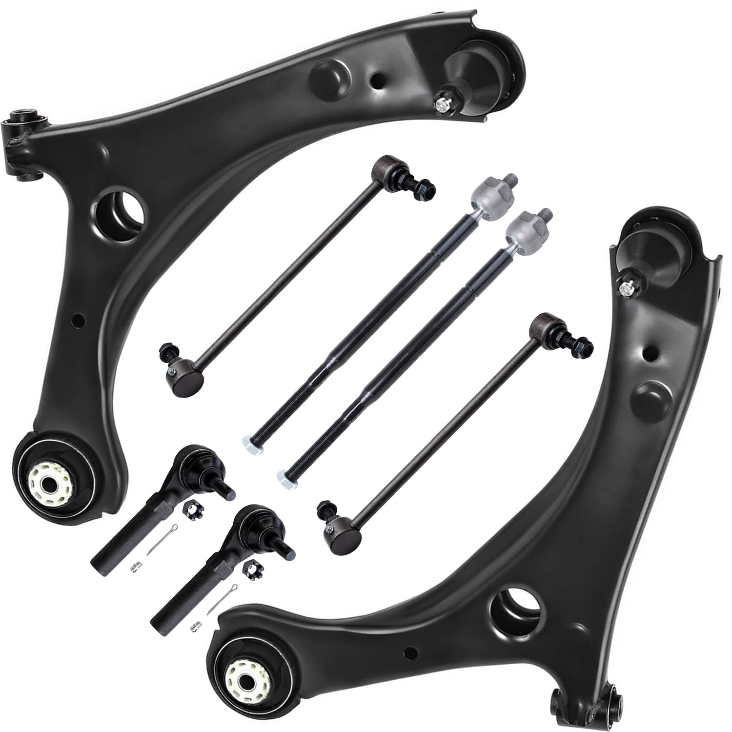 Detroit Axle - 8pc Front Control Arms Kit for 08-10 Chrysler Town &amp; Country