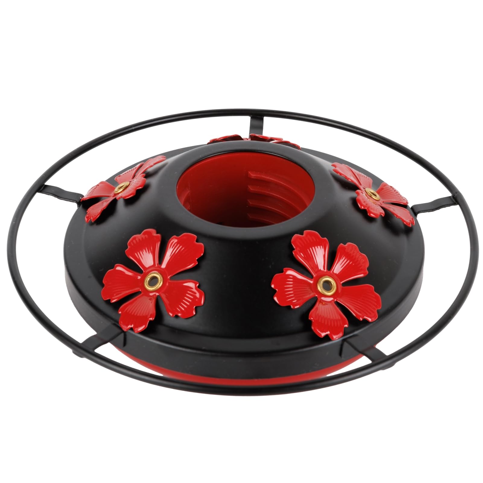 Photo 1 of WOSIBO Hummingbird Feeder Replacement Base - Black with 5 Flower